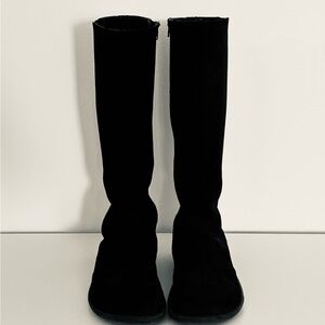Be Lenka Minimalist Suede Black Women's Knee-High Boots